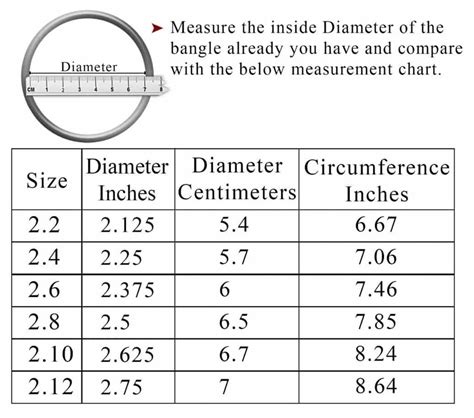 bangle size in mm.